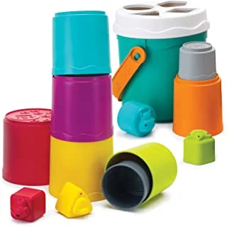 Infantino shape sorting stack n nest bucket 10-pieces