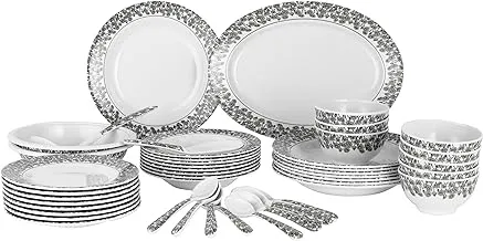 Royalford melamine ware dinner set, 45 pieces, color may vary, rf6718