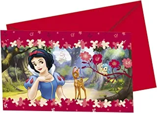 Snow White 6 Invitation Card 6 Pcs