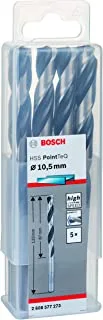 BOSCH - HSS Pointeq twist drill bit, 10.5 mm, 5 pieces, used for metal, drill/driver accessories