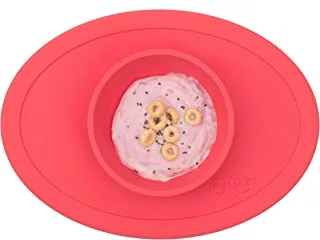Ezpz Tiny Silicone Suction Bowl With Built-In Placemat, Coral