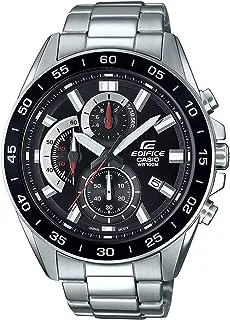 Casio Edifice Stainless Steel Band Black Dial Watch For Men Analog