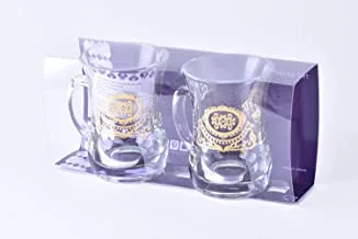 Wisteria Glass Mug set Marvel Gold /2PCS