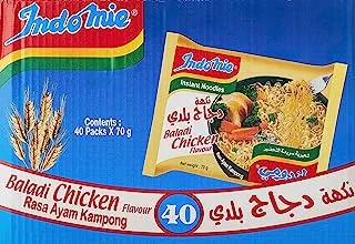 Indomie ,Instant Noodles Chicken Baladi Flavor , 40X70 G - Pack of 1