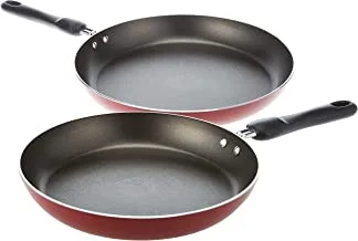 Prestige Frypan set of 2 pieces-24 CM and 28CM|Aluminium|Non-Stick- Red