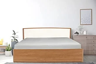 ملاءة سرير مفردة للفنادق 1 قطعة ، 100٪ قطن 250tc ساتين مصبوغ ، الحجم: 120x200 + 25 سم ، فضي