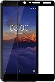Nokia 3.1 Curved 5D Full Glue Coverage Tempered Glass Screen Protector For Nokia 3.1 With Black Frame