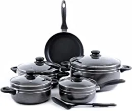Royalford Cookware Set, Black, RF7065, 10 Pieces, Aluminium