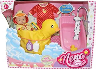 Bambolina Baby Nena with Plastic Bag with Bathtub & Accessories 36 CM - For Ages 3+ Years Old
