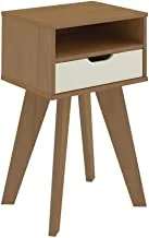Artely Vip End Table, Freijo Brown With Off White - W 44.5 Cm X D 35 Cm X H 73 Cm