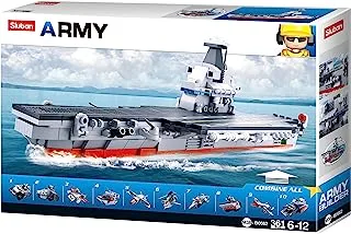Sluban Army Series - Aircraft Carrier 10 in 1 Building Blocks 361 PCS For Age 6+ Years Old