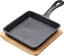 Kitchencraft Artesà Cast Iron Mini Frying Pan, 15X24.4X2Cm, Gift Boxed, Black/Beige, Artfry23, Large (14.5-15 Cm)