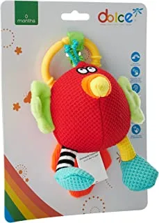 Dolce Shaker Parrot Plush Interactive Stuffed Toy, Multicolour