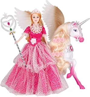 Power Joy Leila Princess 30Cm Doll And Magic PegasUS, Assorted, Lh201555