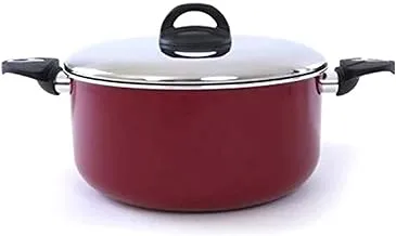 Royalford Aluminium Non Stick Red Cooking Pot 30 Cms