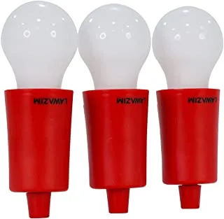 3-Piece Light Bulb with Cord - Red