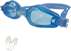 نظارة سباحة جوريكس ميسوكا مضادة للضباب من هيرموز ، نظارات سباحة رياضية عالية الجودة للسباقات - أزرق