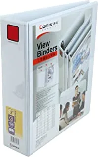 Comix 4 Ring View Binder File 36-Pack, 50 mm Capacity, White