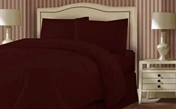 IBed Home Solid Colors bedsheets 3 Pieces bedding Set, 200 TC, King Size, IBed Home Brown