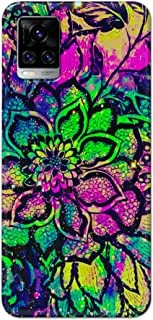 Jim Orton matte finish designer shell case cover for Vivo V20 Pro-Paint Flowers Purple Black Green