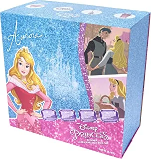 Disney Princess Aurora Ultra Prestige Girls' Costume Box Set, Includes Dress, Wand, Crown And Small Bag, For Ages 5-6 Years (Medium)