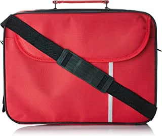 شنطة لاب توب داتا زون حقيبة كتف 14.1 بوصة حمراء مع نورتون سيكيوريتي ديلوكس لثلاثة أجهزة اشتراك لمدة عام