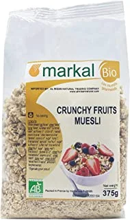 Organic Crunchy Fruit Muesli By Markal , 375Gm (Brown)