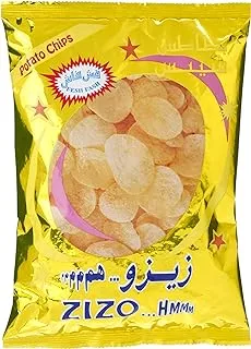 Zizo Salt Flavor Natural Potato Chips Family Size -24X100G