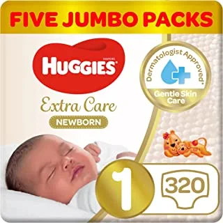 Huggies Extra Care, Size 1, 320 Diapers