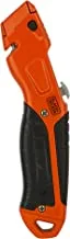 Black & Decker Metal Retractable Utility Knife With 3 Blades , Orange/Black - Bdht10395, 2 Years Warranty