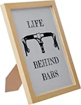 LOWHA life behind bars Wall Art with Pan Wood framed Ready to hang for home, bed room, office living room Home decor hand made wooden color 23 x 33cm By LOWHA