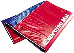 Hirmoz Fitness Pvc Exercise Mat 180X60X2.5 cm - By Iron Master, Red/Blue