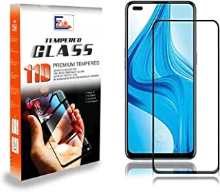 Ezuk Premium Tempered Glass Screen Protector for Oppo F17 Pro [Easy Installation, 9H Scratch Resistance, Anti Bubble] (Black)