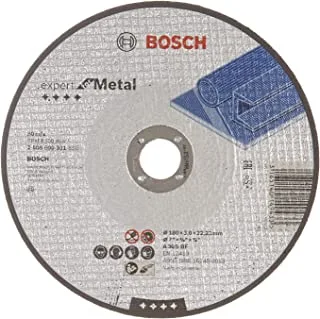 BOSCH - Expert For Metal straight cutting disc, For large angle grinders with locking nut, 1 piece, 180 mm Diameter, 3.00 mm Thickness