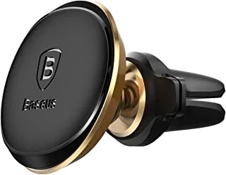 Baseus magnetic air vent car mount holder with cable clip gold