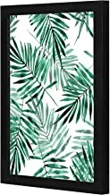 LOWHA green white Wall art wooden frame Black color 23x33cm By LOWHA