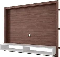Brv Moveis Tv Panel With Two Shelves For 55 In Ch Tv - White And Brown