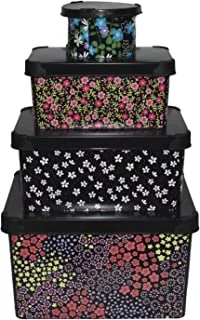 A style decorative storage box - 4 medium sizes, Garden flowers style, TR001-03