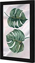LOWHA green water color Wall art wooden frame Black color 23x33cm By LOWHA