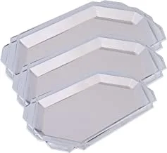 Al Saif 3Pcs Tray Set Size:L,M,S Color : Full Matt Silver