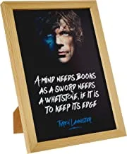 LOWHA GOT Tyrion lannister Wall Art with Pan Wood framed Ready to hang for home, bed room, office living room Home decor hand made wooden color 23 x 33cm By LOWHA