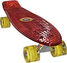 Lighted Skateboard, Al-2025 - Transparent Red