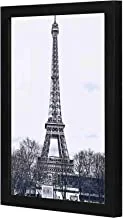 لووا برج إيفل ، باريس أسود وأبيض إطار خشبي فني للحائط لون أسود 23x33 سم من LOWHA