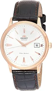 Orient Bambino Automatic Rose Gold Leather Strap Watch Sac00002W0