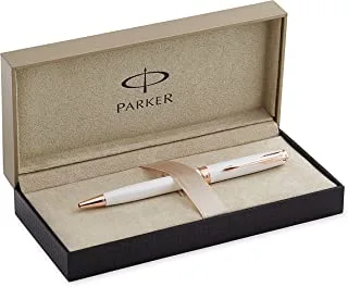 Parker Sonnet Pearl Lacquer With Pink Gold Trim|Ballpoint Pen|Fine Black Refill| Gift Box| 5822, S0947390