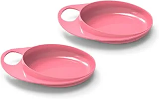 Nuvita Easy Eating Smart Dish Set of 2 Pieces, Pink - Pack of 1