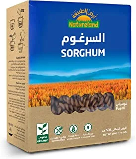 Natureland Fusilli Sorghum Pasta, 500 G, Brown