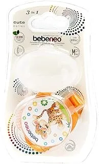 Bebeneo Orthodontic Soother And Holder And Protector Case (3 In1), Orange
