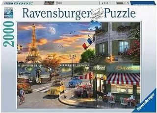 Ravensburger Paris Sunset 2000 Piece Jigsaw Puzzles For Adults & Kids Age 12 Years Up - France, Yellow, 16716