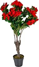 بيوتي لاند جاردنز شجرة مزهرة صناعية ورد أحمر طول 120 سم ، أخضر ، متوسط ​​، PL058.5 سم
